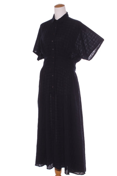 MAX - Self check maxi shirt dress - Navy! 14