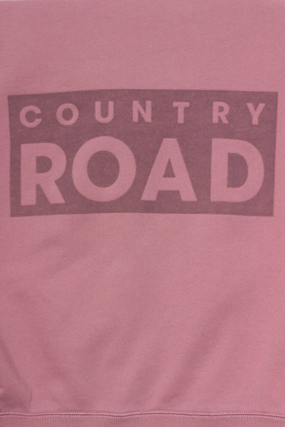 COUNTRY ROAD - Velvet flocked logo sweater - Mauve! 14