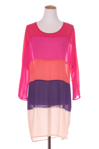 AUGUSTINE - Colourblock chiffon dress! 12