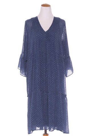 GLOSS - Navy tufted flare sleeve dress! 16