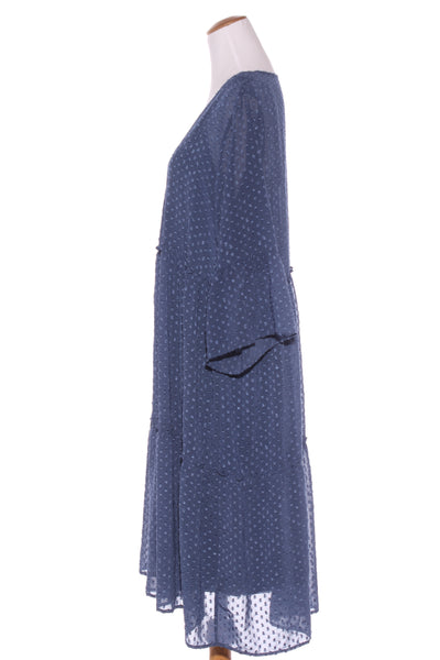 GLOSS - Navy tufted flare sleeve dress! 16