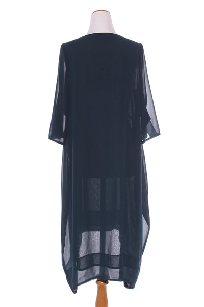 CHOCOLAT (NZ) Lined chiffon midi dress - Teal green! 16