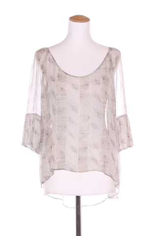 KINGAN JONES (NZ) Silk chiffon hi low blouse! 12