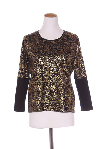 CHARLO - Gold foil leopard print top! 12