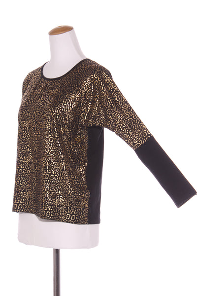 CHARLO - Gold foil leopard print top! 12