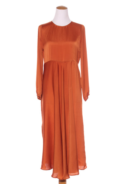 STELLA + GEMMA (BN) Burnt orange satin dress! 8