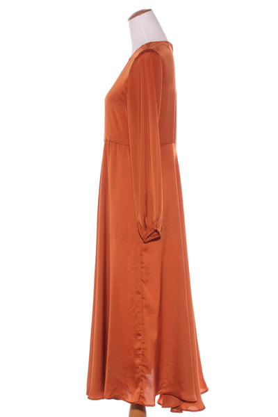 STELLA + GEMMA (BN) Burnt orange satin dress! 8