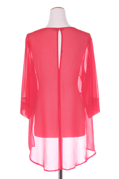 OBI (NZ) Raspberry chiffon hi lo layering top! 16