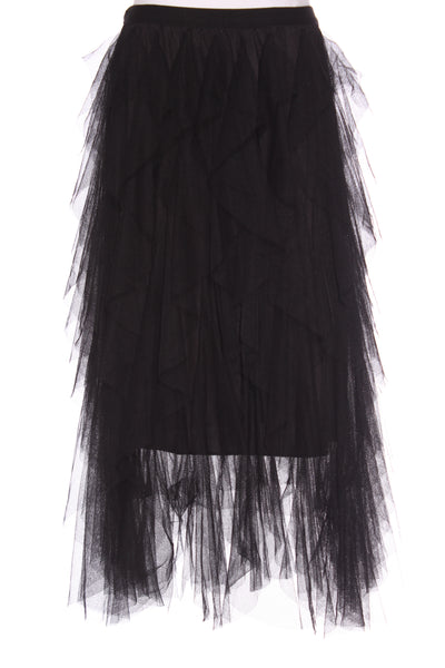 THA LA NA - Black tulle layered midi skirt! 10