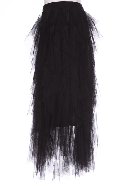 THA LA NA - Black tulle layered midi skirt! 10