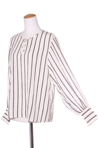 COUNTRY ROAD - Shirred cuff stripe top! 14