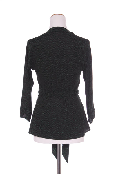 SACHA DRAKE - River fire wrap top - Metallic emerald! 14