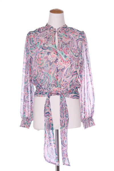 PORTMANS - Paisley billow sleeve crop top! 10