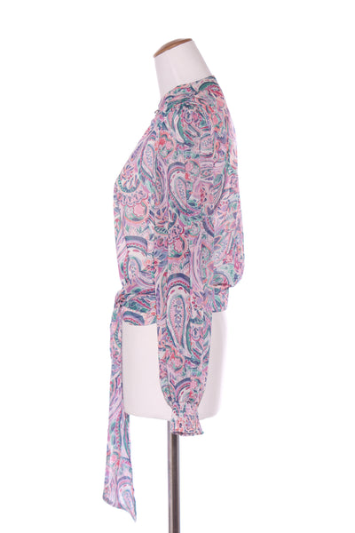 PORTMANS - Paisley billow sleeve crop top! 10