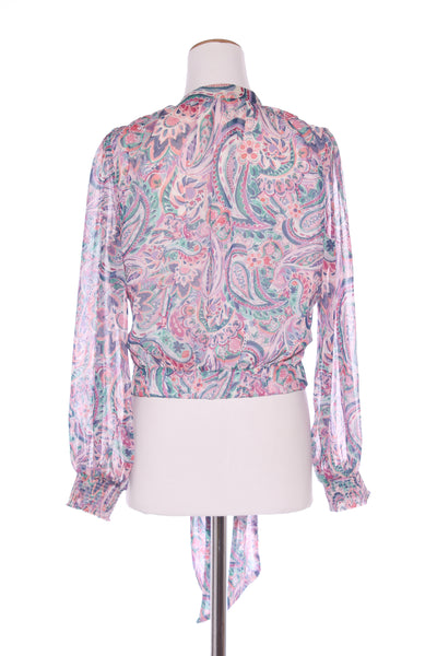 PORTMANS - Paisley billow sleeve crop top! 10