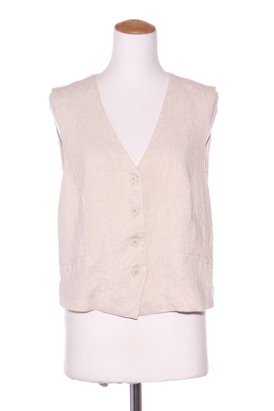 GLASSONS - Linen blend waistcoat - Natural! 12