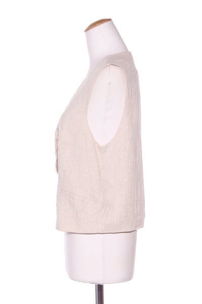 GLASSONS - Linen blend waistcoat - Natural! 12