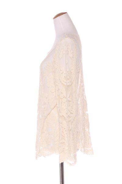 RANDOM - Cream embroidered mesh top! 14