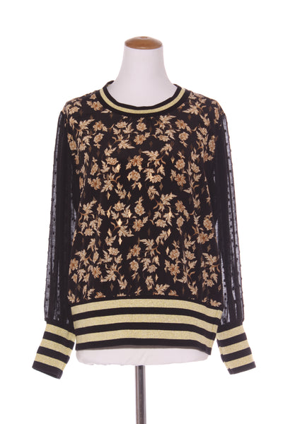 AUGUSTINE - Floral + gold metallic detail blouse! 12