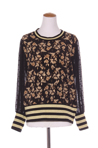 AUGUSTINE - Floral + gold metallic detail blouse! 12