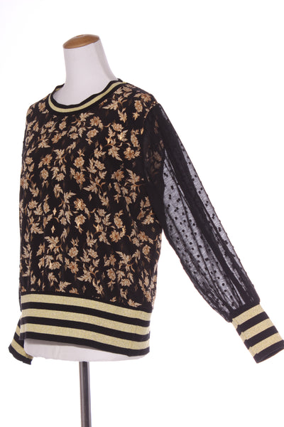 AUGUSTINE - Floral + gold metallic detail blouse! 12