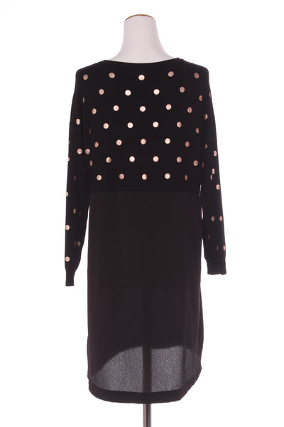 WHISTLE - Gold spot knit splice dress! 10