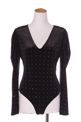 H&M - Embellished velvet puff sleeve bodysuit! 14