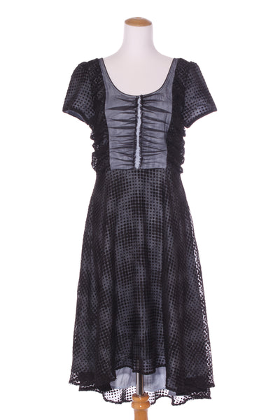 ANNAH S (NZ) Burnout spot lined dress! 14