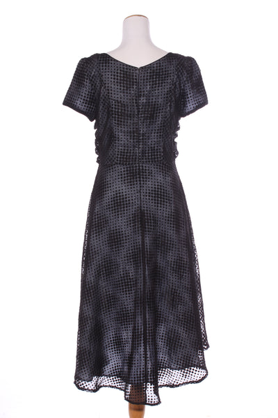 ANNAH S (NZ) Burnout spot lined dress! 14