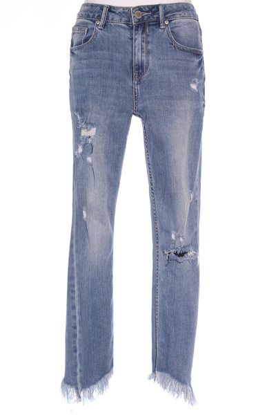 DECJUBA - Distressed angle hem jeans! 10