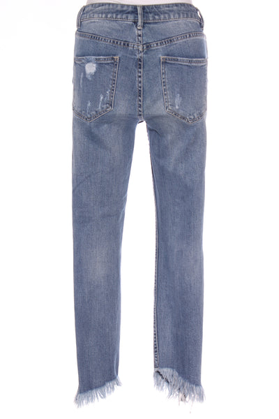 DECJUBA - Distressed angle hem jeans! 10