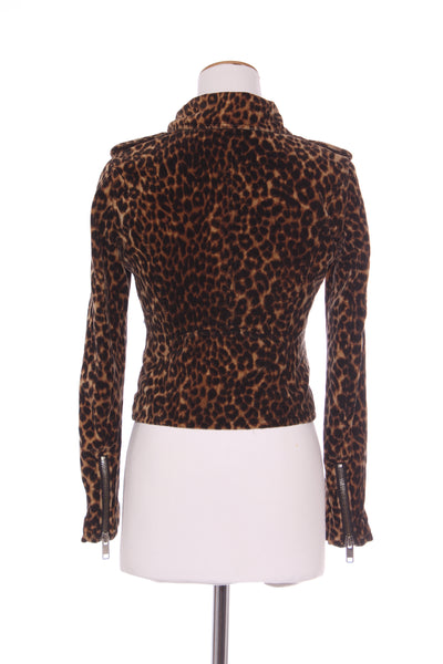 RALPH LAUREN - Leopard velvet biker jacket! 8