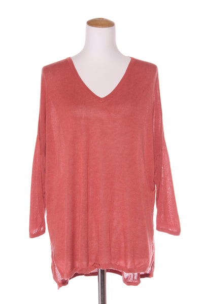 FATE + BECKER - Linen blend knit top - Brick! 16