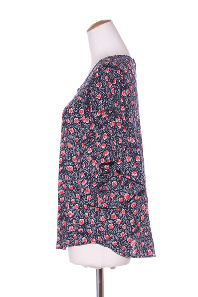 KETZ-KE - Rose print flare sleeve top! 10