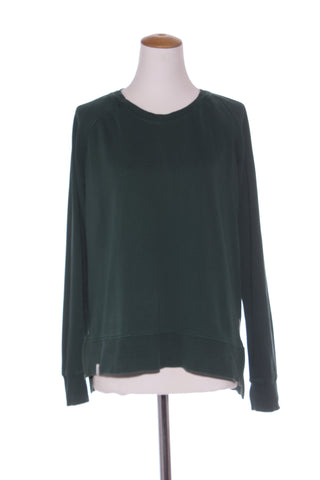 ELM - Cotton crew neck sweater - Bottle green! 8-10