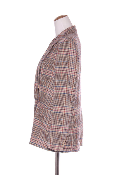 MAX - Pink + brown plaid blazer! 10