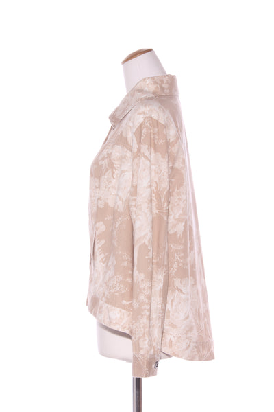 DG2 DIANE GILMAN - Soft denim jacket - Beige floral! 14-16