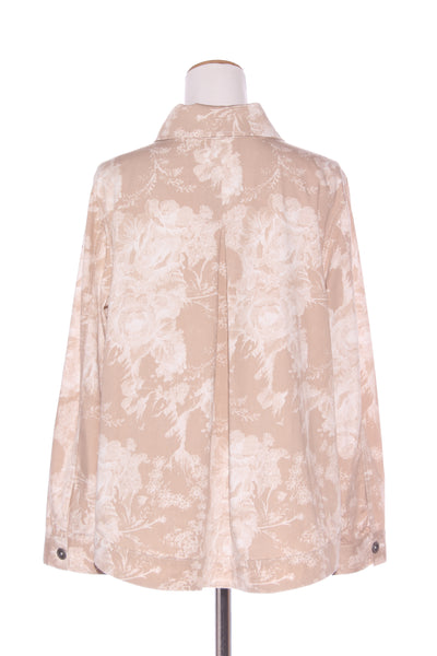 DG2 DIANE GILMAN - Soft denim jacket - Beige floral! 14-16