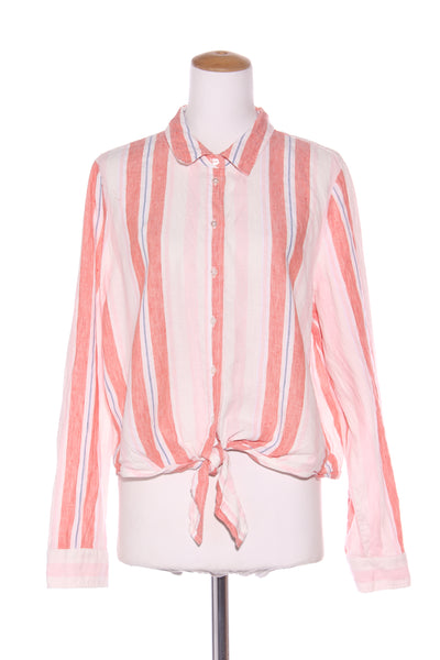 ZEST - Tie front linen stripe shirt! 18