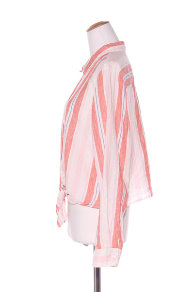 ZEST - Tie front linen stripe shirt! 18