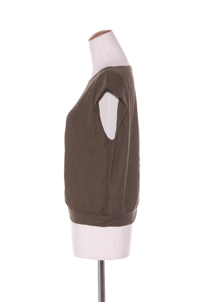 REPERTOIRE (NZ) "Hero" padded shoulder top - Khaki! 14
