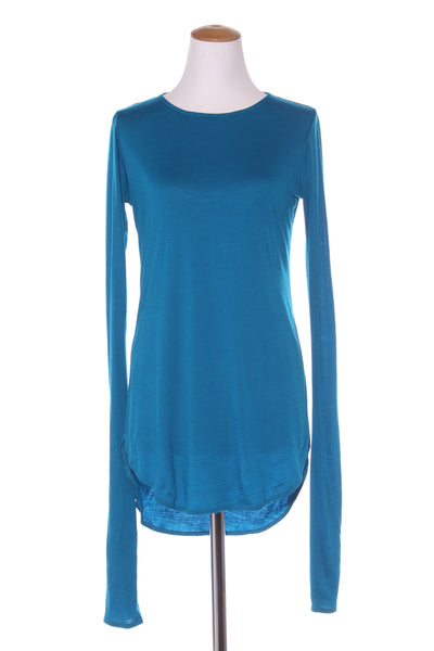 MOOCHI (NZ) Merino L/S top - Peacock blue! 10-12