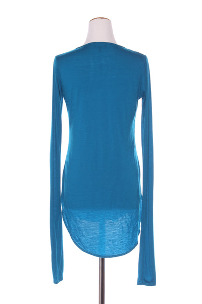 MOOCHI (NZ) Merino L/S top - Peacock blue! 10-12