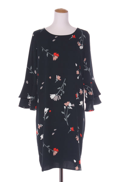 VASSALLI (BN) Ruffle sleeve floral viscose dress! 12