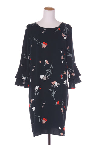 VASSALLI (BN) Ruffle sleeve floral viscose dress! 12