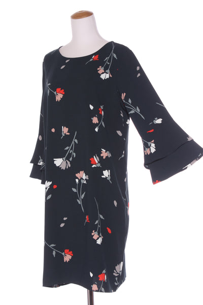 VASSALLI (BN) Ruffle sleeve floral viscose dress! 12