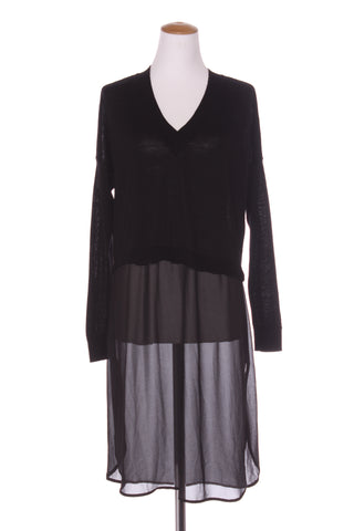 NORTH SOUTH - Merino + chiffon panel dress! 14