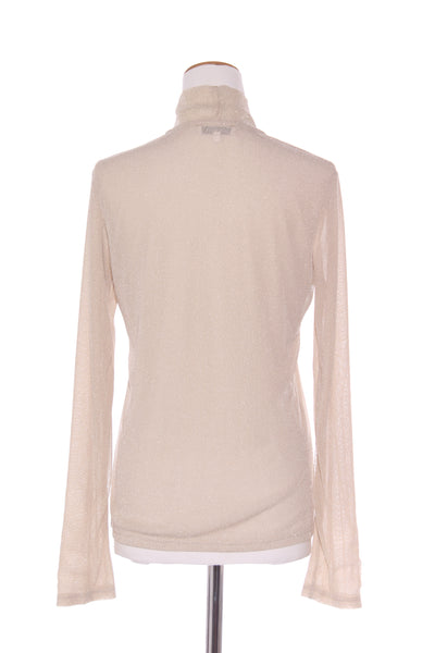 SUERPETTE - Metallic mesh turtleneck top! 14