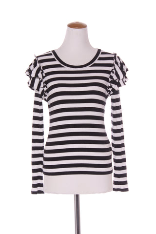 COOP By Trelise "Top it up" ruffle stripe L/S top! 12
