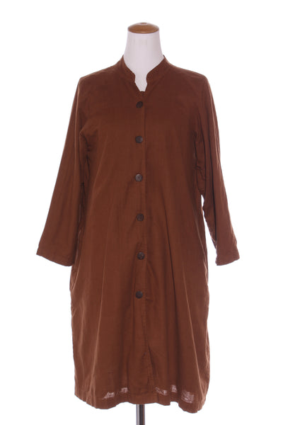SARAH JANE - Chocolate cotton duster coat/dress! 14